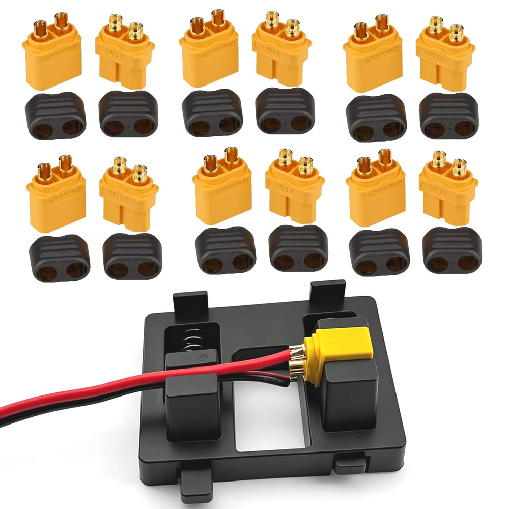 موصل XT60 مع غلاف حماية، قابس  - مراجعة Drone Battery Connector وسعره
