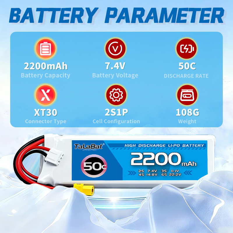 2 قطعة جديد TalaBat 7.4 فولت 2 - مراجعة Drone Battery 3S وسعره