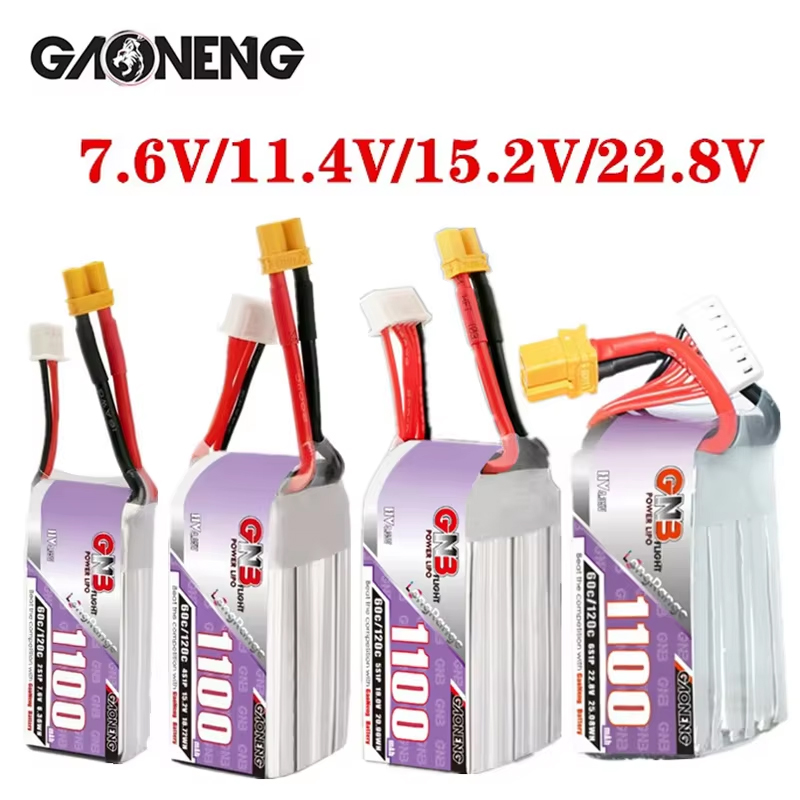 GNB 1100mAh 2S 3S 4S 6S 60C/12 - مراجعة Drone Battery 6S وسعره