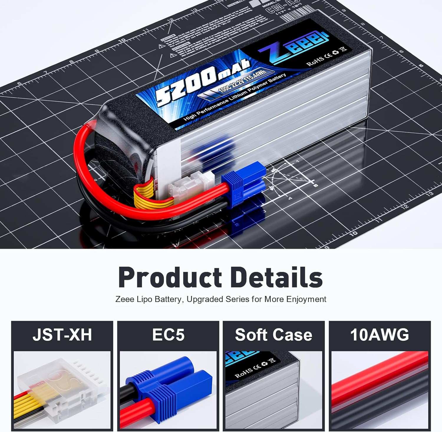 Zeee 6S 5200mAh يبو بطارية 22. - مراجعة Drone Battery 6S وسعره